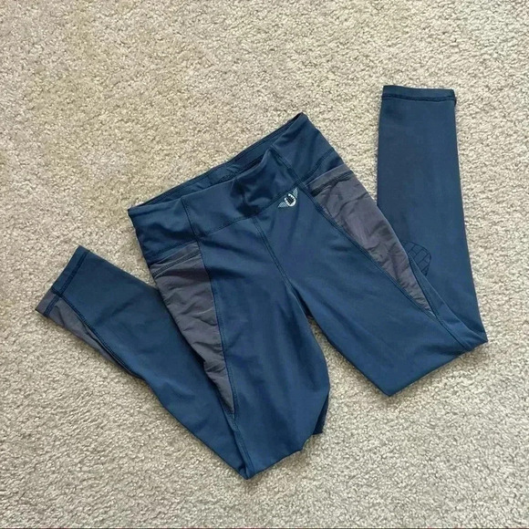 Tuff Rider Minerva Equicool Tights Kids Size XL Blue Leggings 100974-533-1375 - Picture 12 of 15